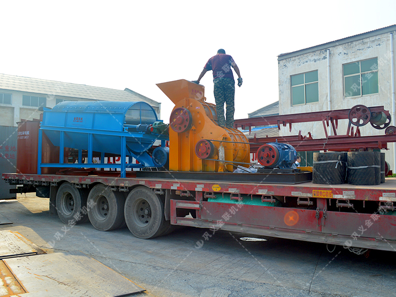 86雙級(jí)粉碎機(jī)生產(chǎn)線發(fā)貨圖片_發(fā)往廣西百色_破碎篩分金礦石